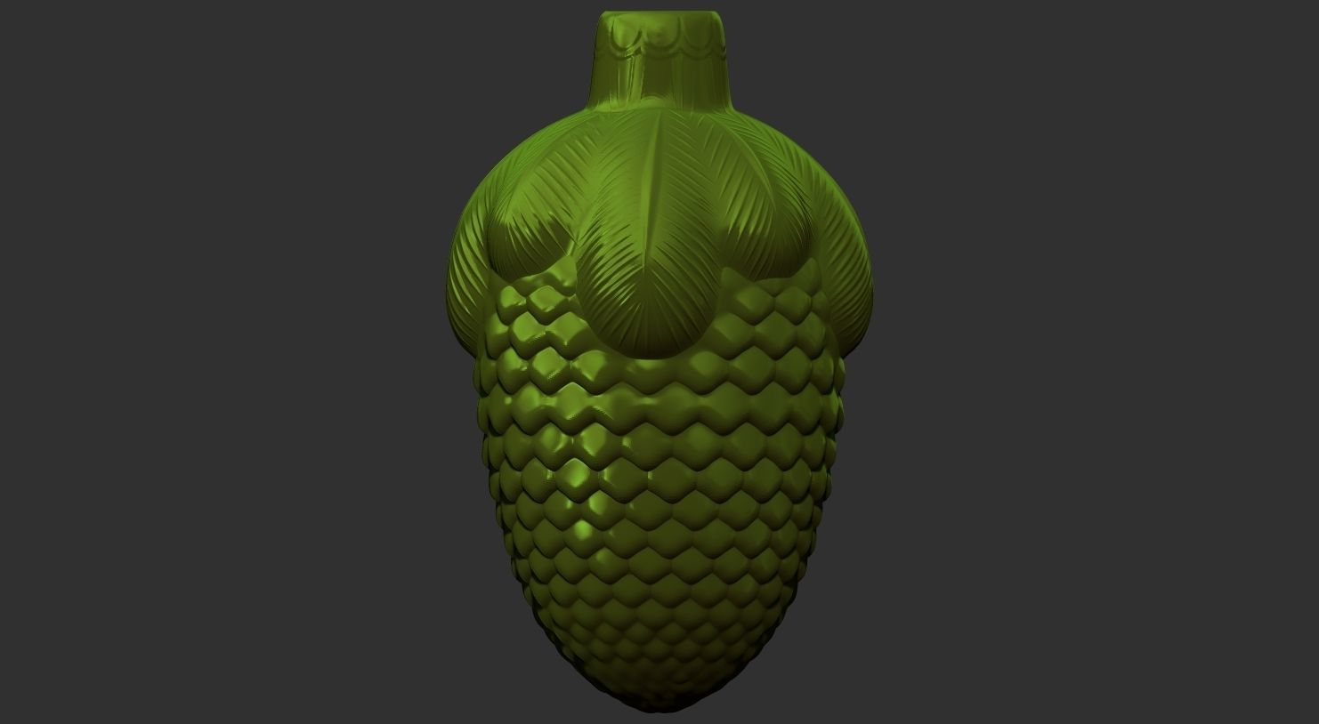 Christmas pine cone 3D print model_1