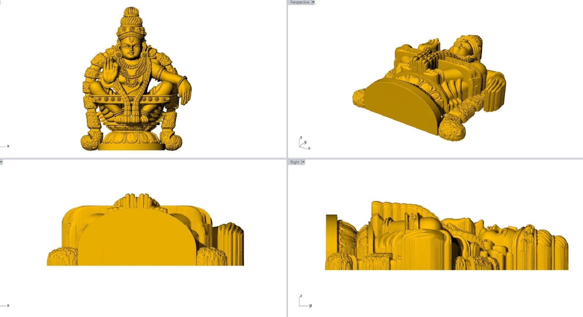 Ayyappan swamy pendent 3D print model_9