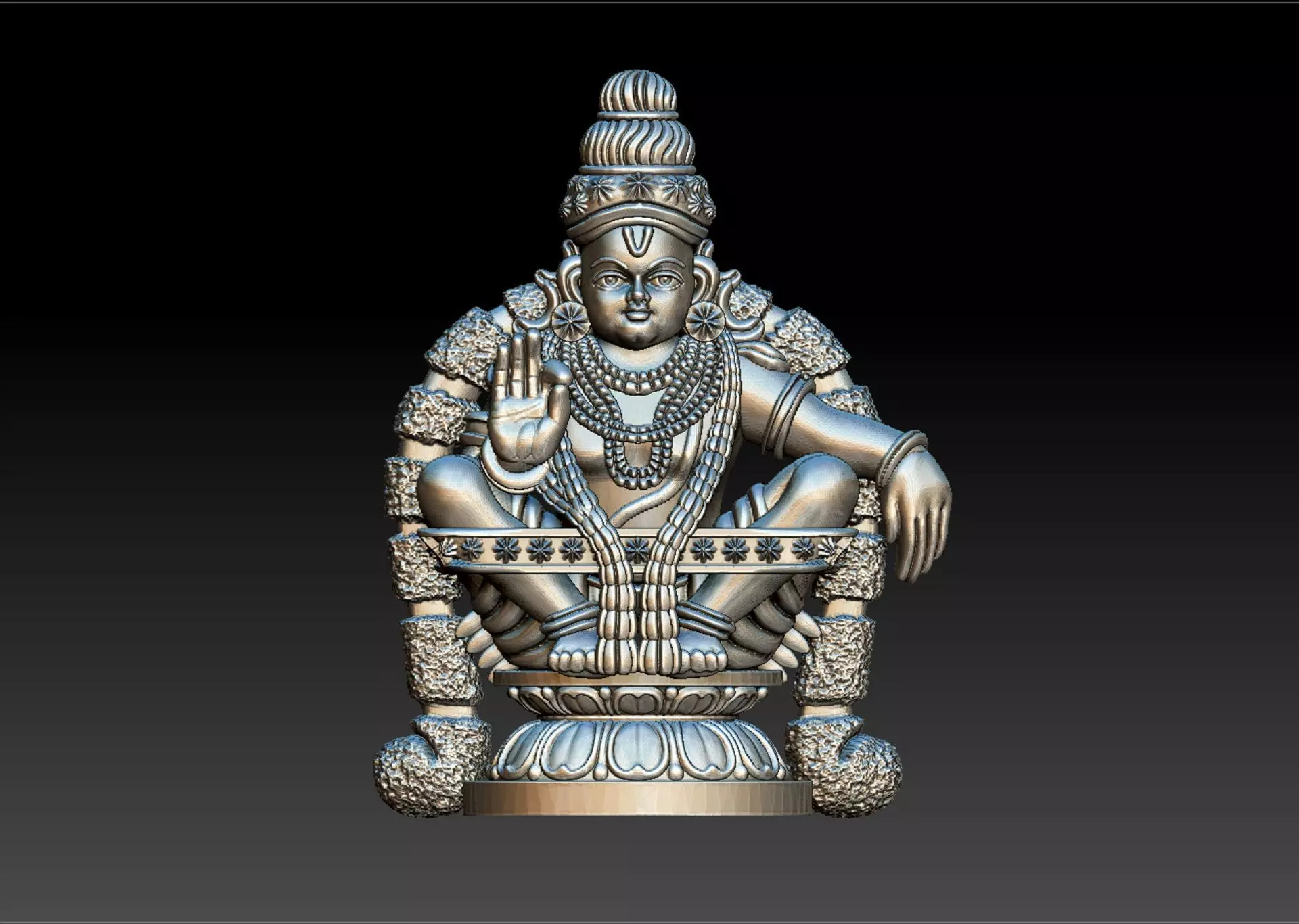 Ayyappan swamy pendent 3D print model_0