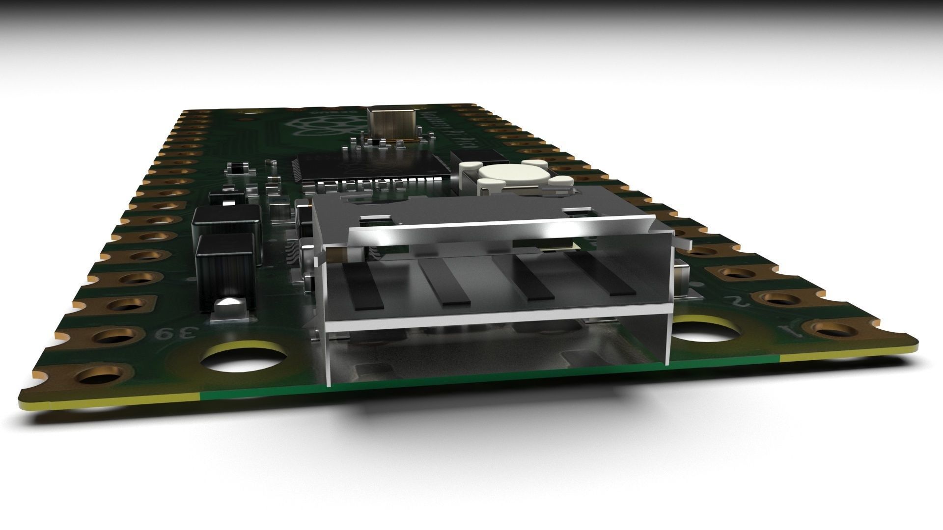 Raspberry Pi Pico W 3D model_2
