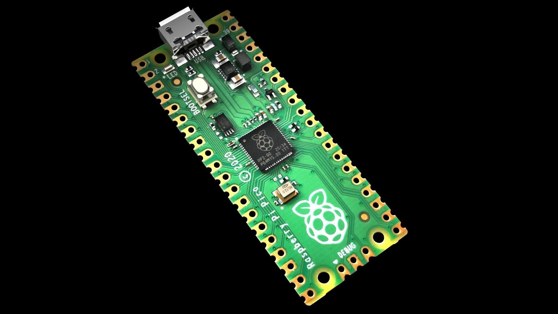 Raspberry Pi Pico W 3D model_17