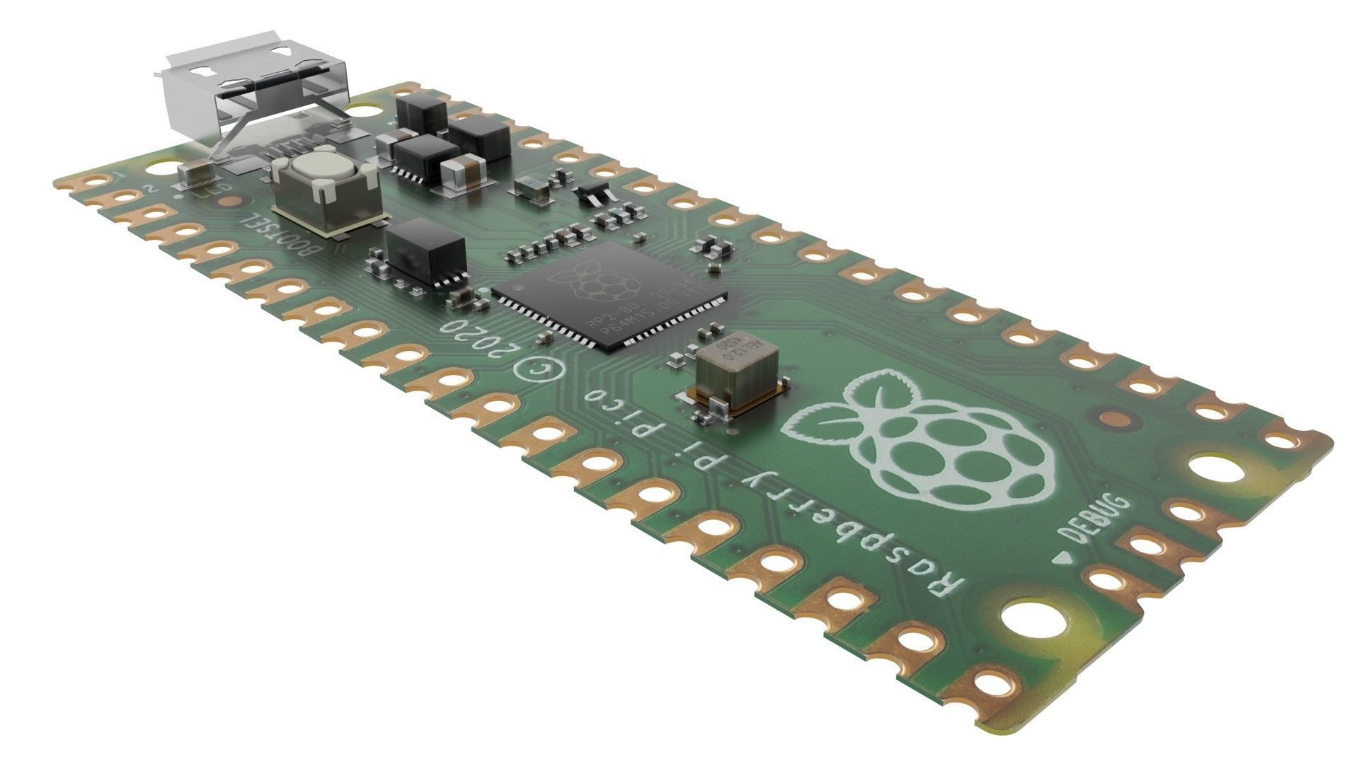 Raspberry Pi Pico W 3D model_19