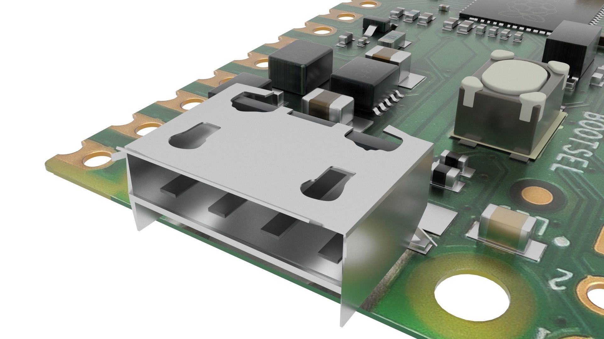 Raspberry Pi Pico W 3D model_25
