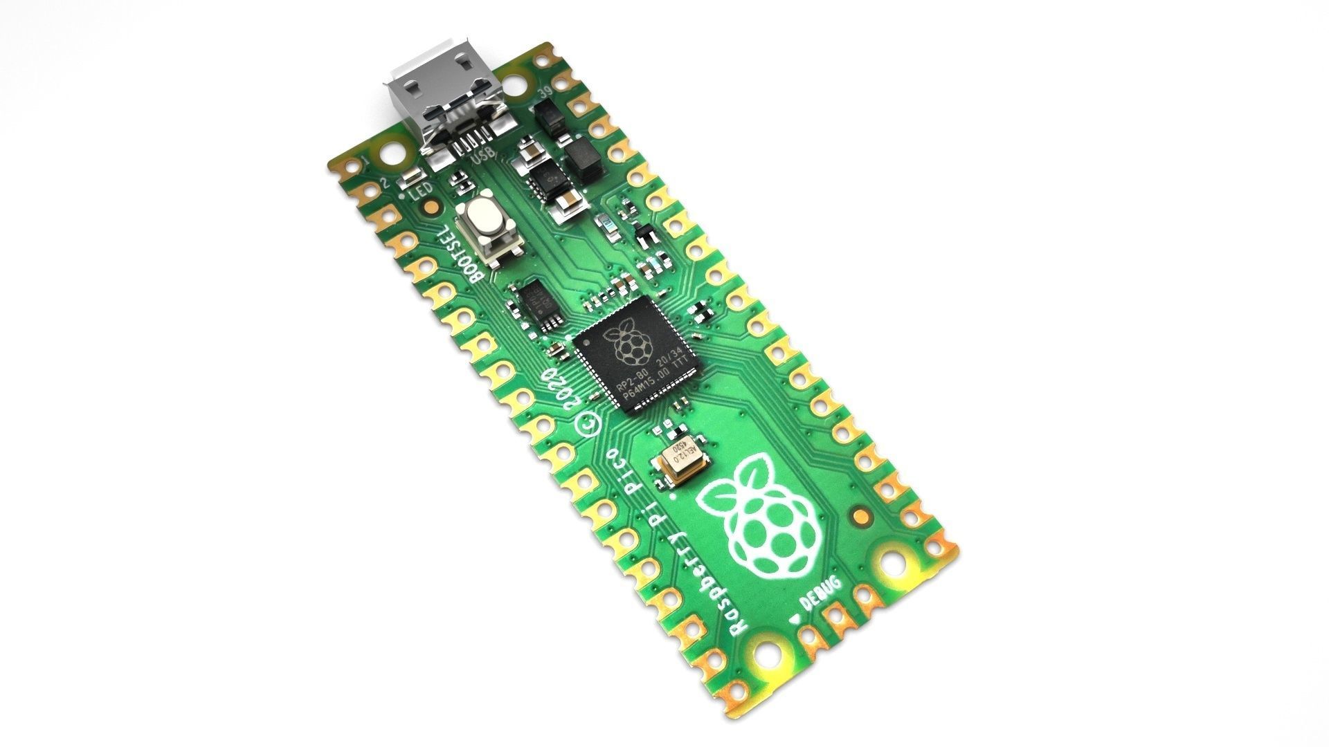 Raspberry Pi Pico W 3D model_4