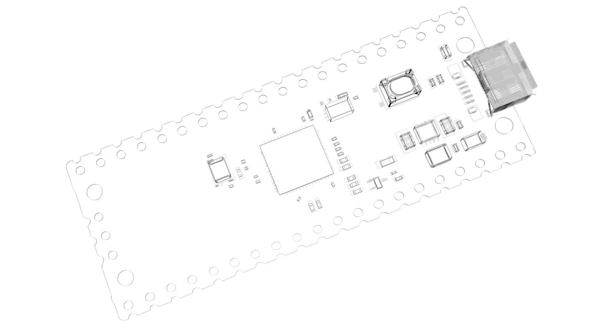 Raspberry Pi Pico W 3D model_43