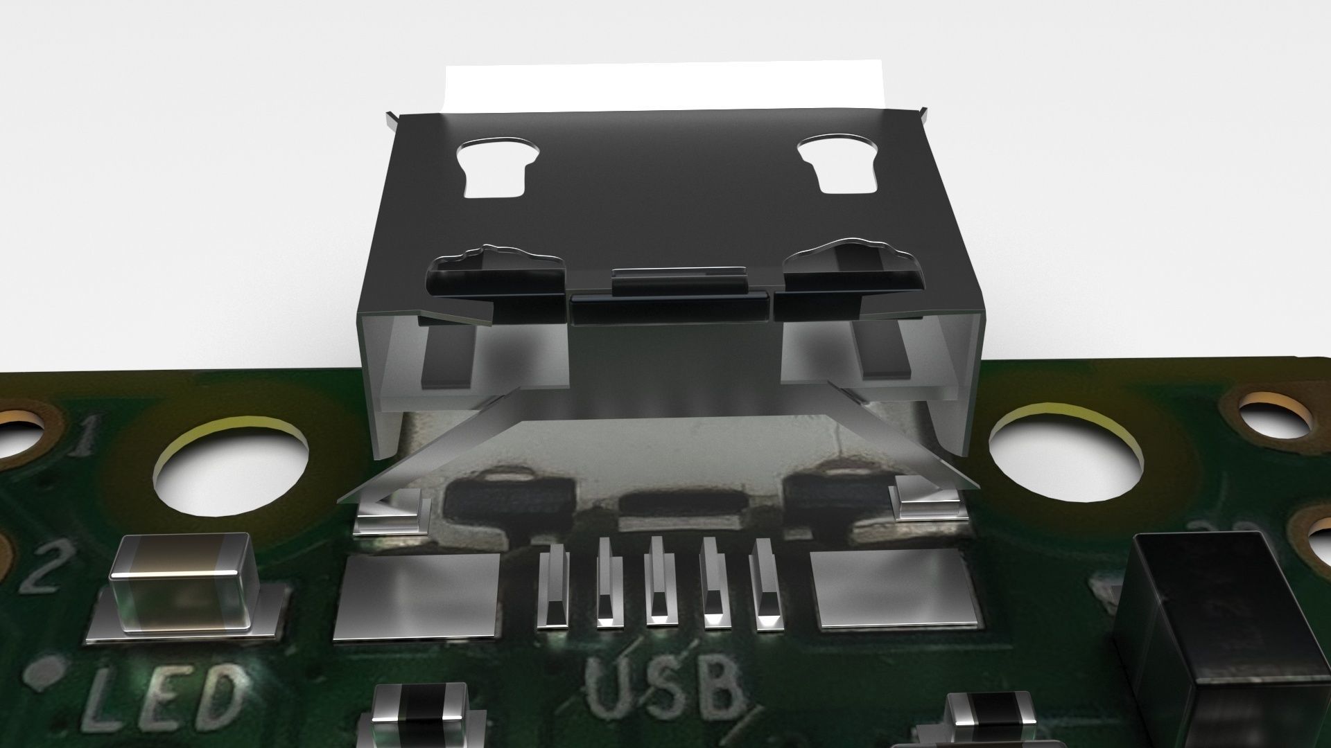 Raspberry Pi Pico W 3D model_3