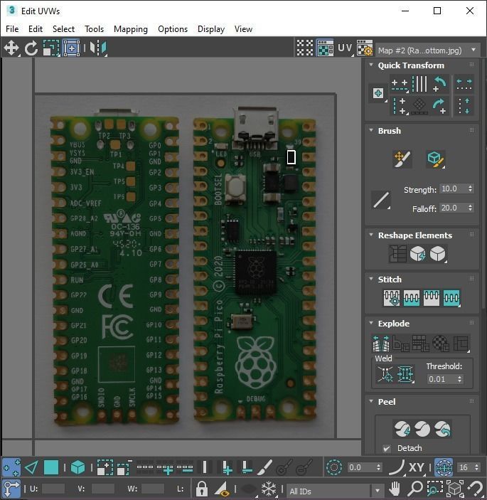 Raspberry Pi Pico W 3D model_62