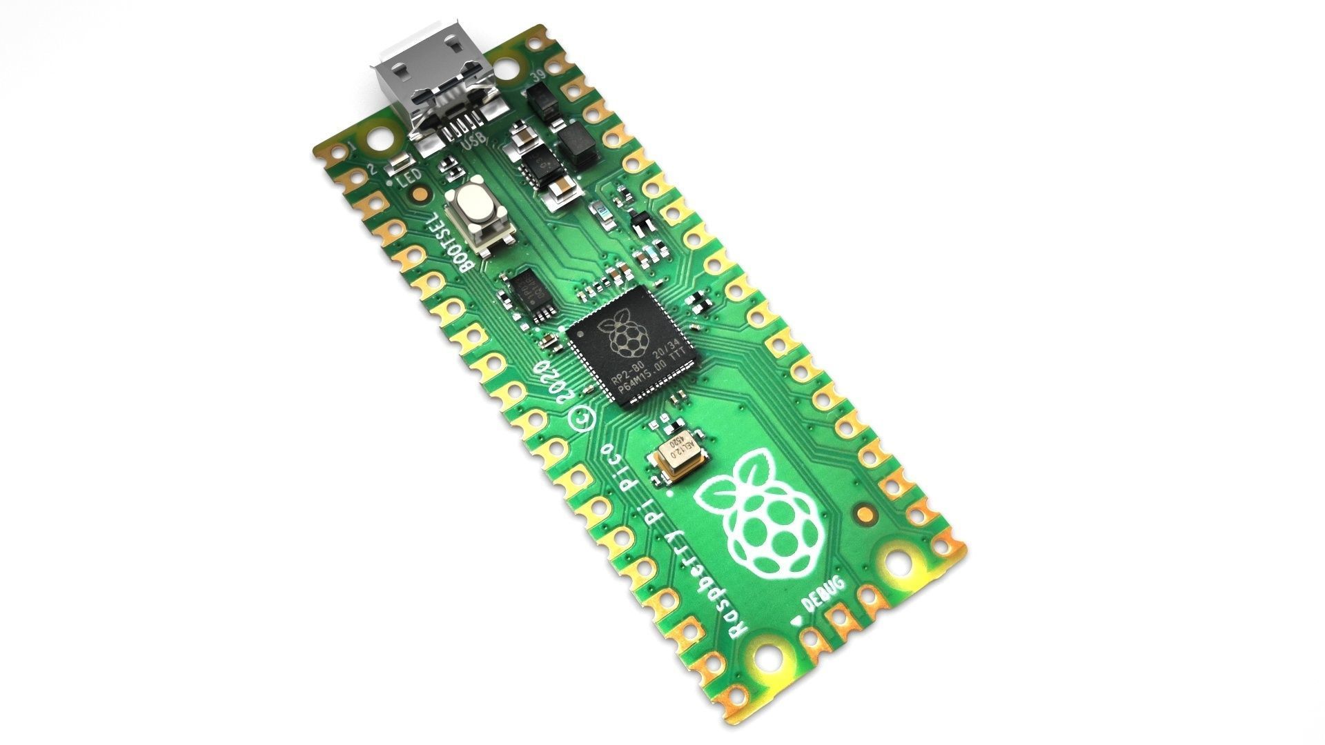 Raspberry Pi Pico W 3D model_14
