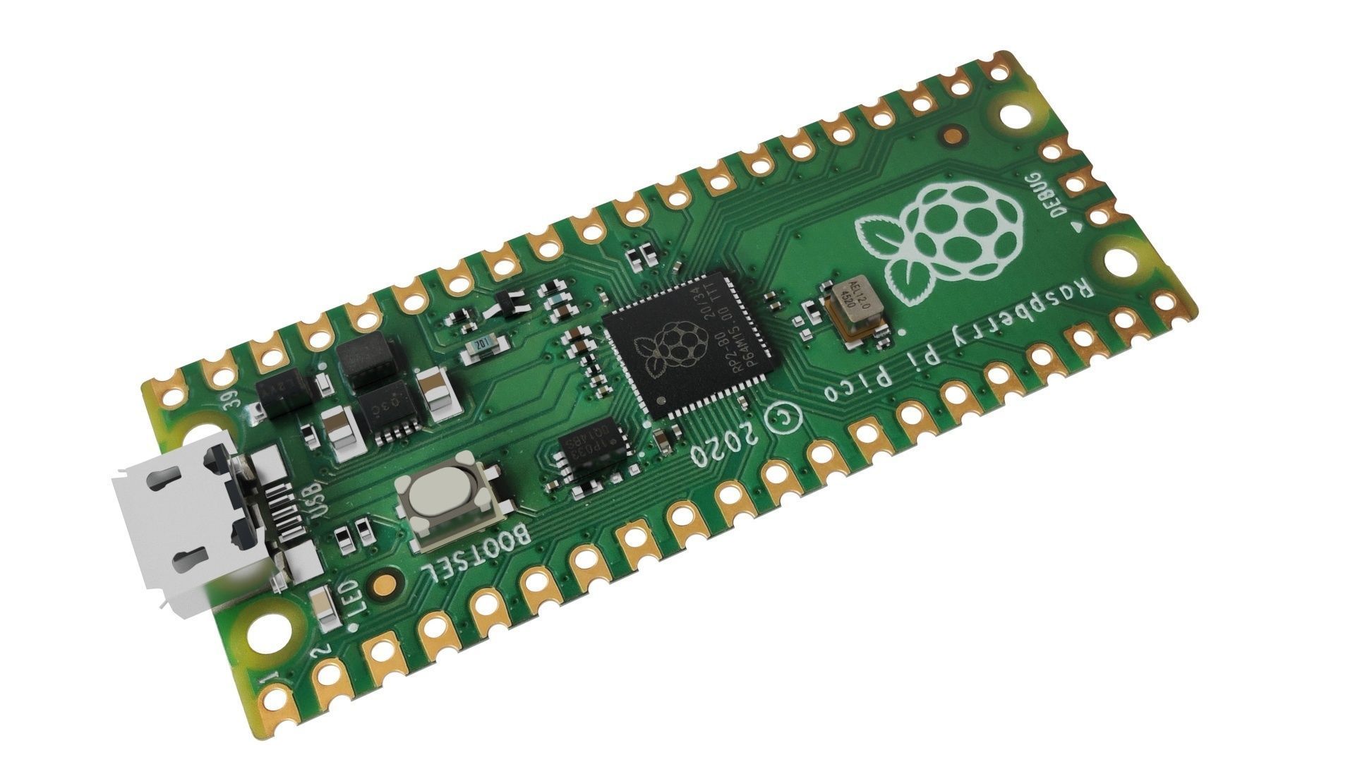 Raspberry Pi Pico W 3D model_22