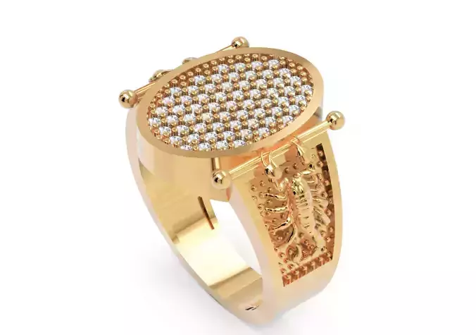 Men Ring 1 STL Jewelry Model for 3D Printing Projects 3D print model