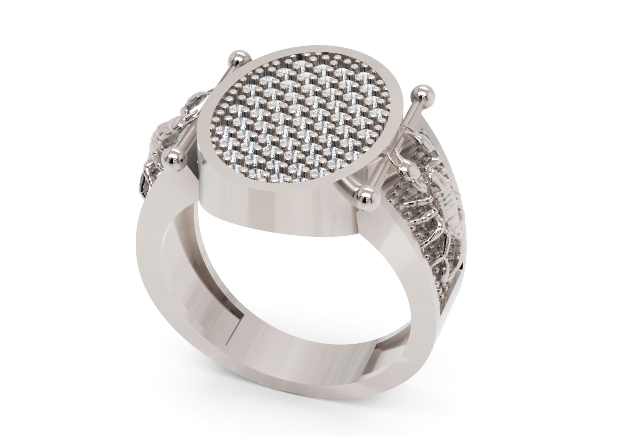 Men Ring 1 STL Jewelry Model for 3D Printing Projects 3D print model_3