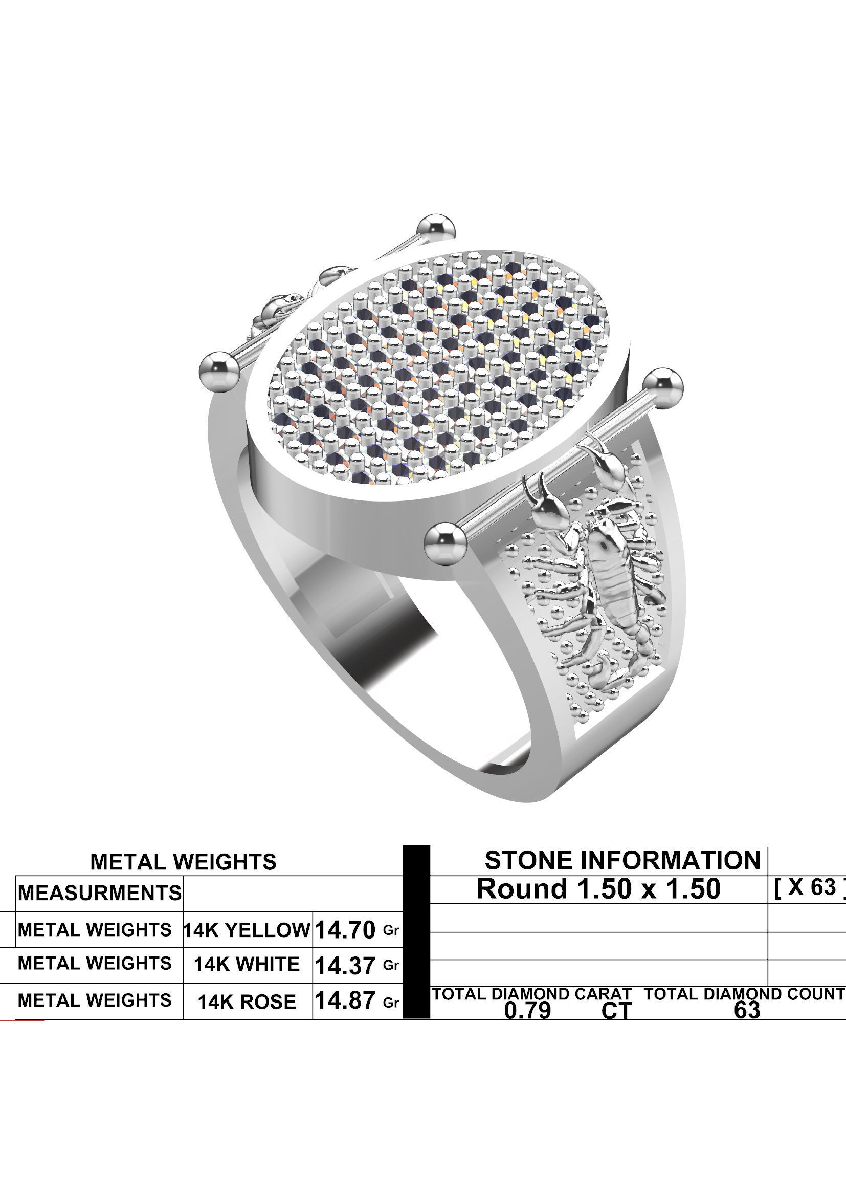 Men Ring 1 STL Jewelry Model for 3D Printing Projects 3D print model_5