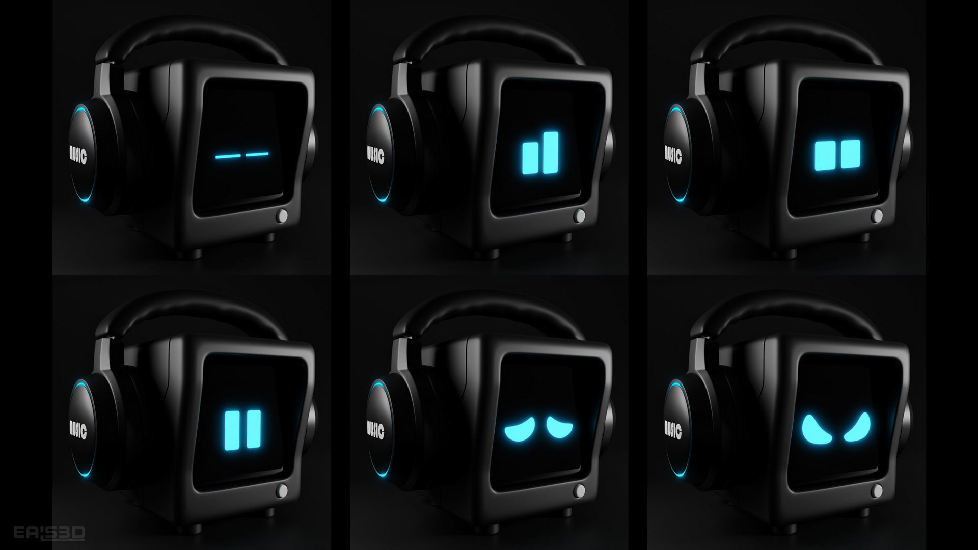 Cute Robot N1 3D model_2