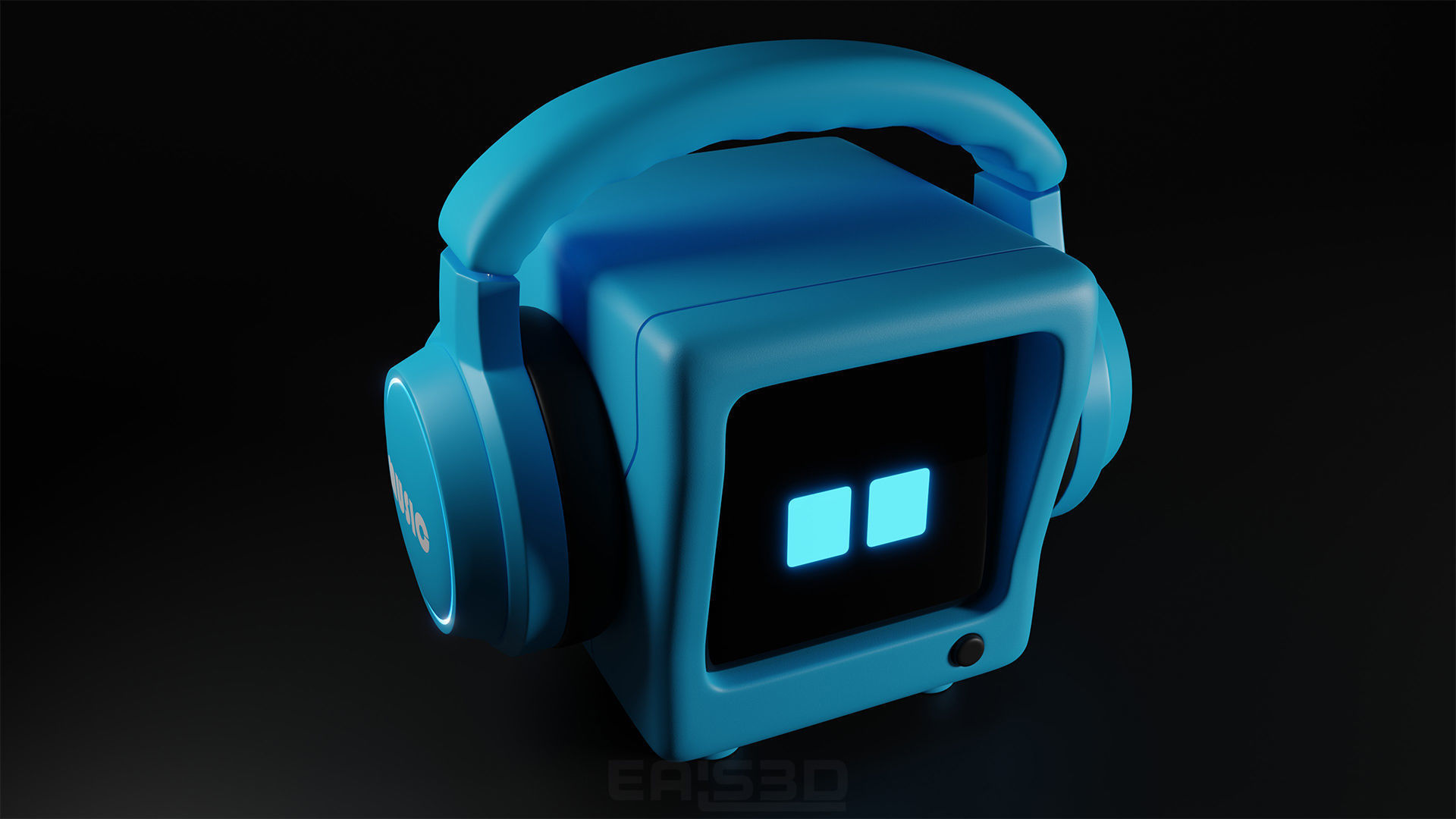 Cute Robot N1 3D model_1