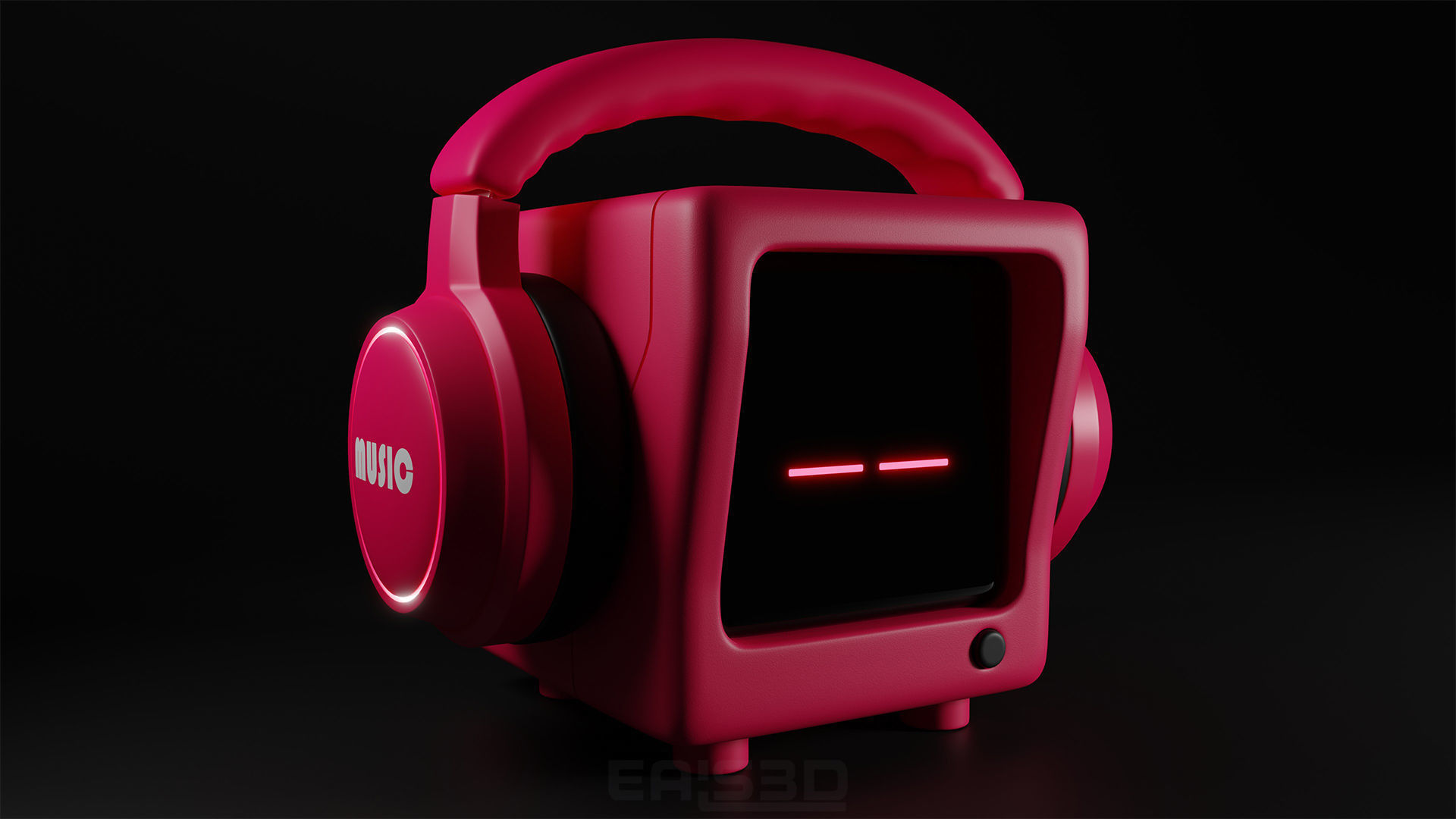 Cute Robot N1 3D model_4