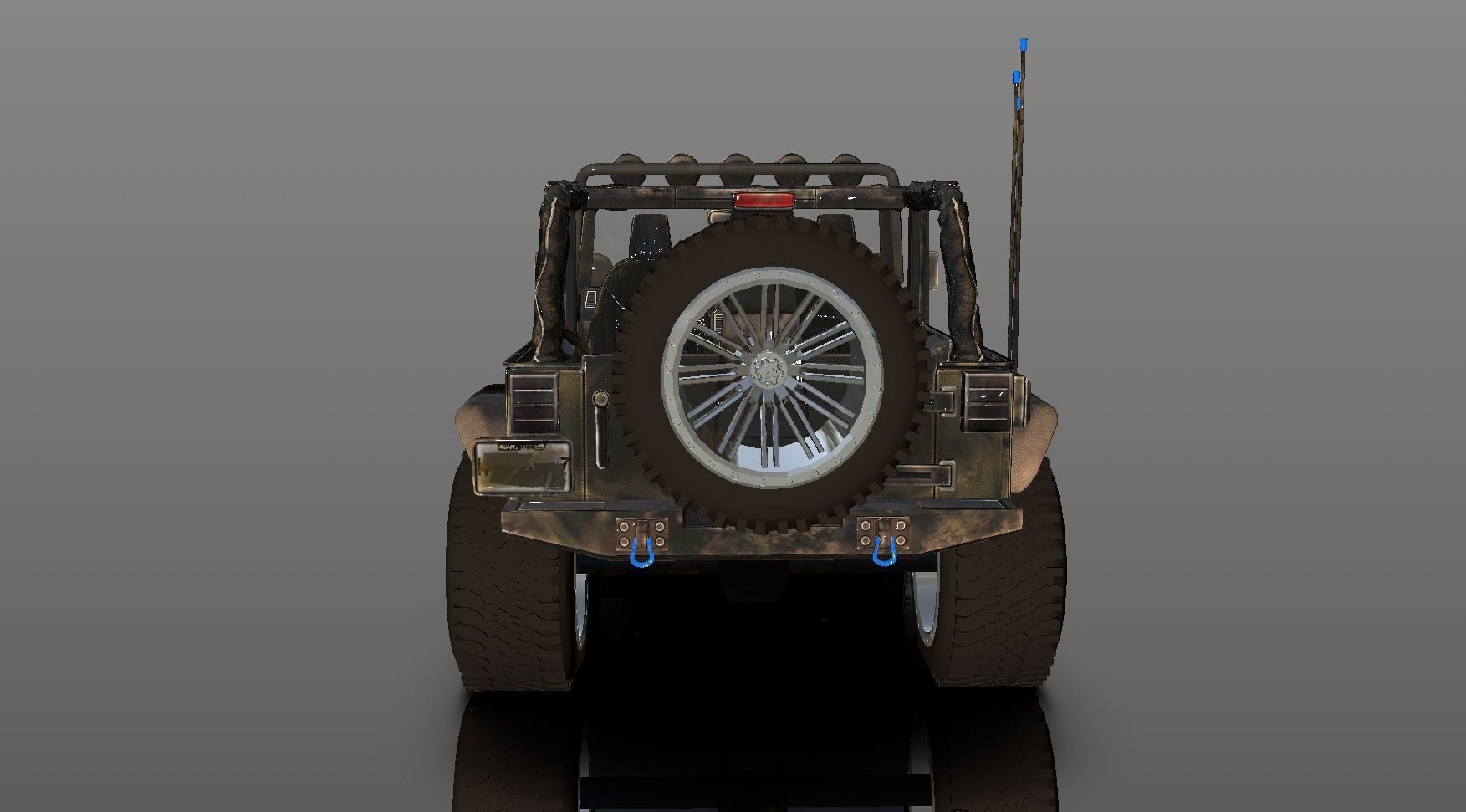 Uncovered Jeep Free Adventure Jeep 3D Model Midpoly Free 3D model_12