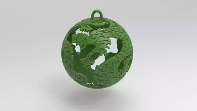 Christmas ball-dragon 3D print model