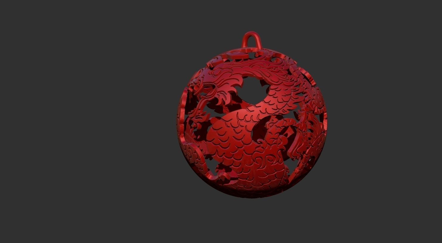Christmas ball-dragon 3D print model_14