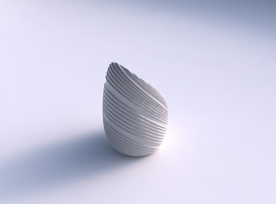 Vase Tide twisted with twisted extruded lines 3D print model_0