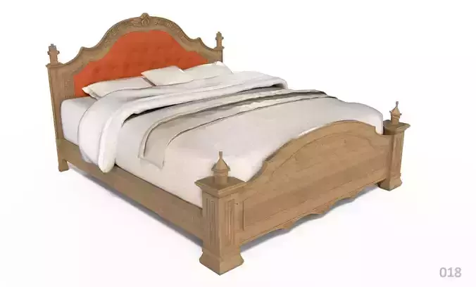Bed French Wood Walnut