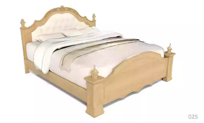 Bed French wood light