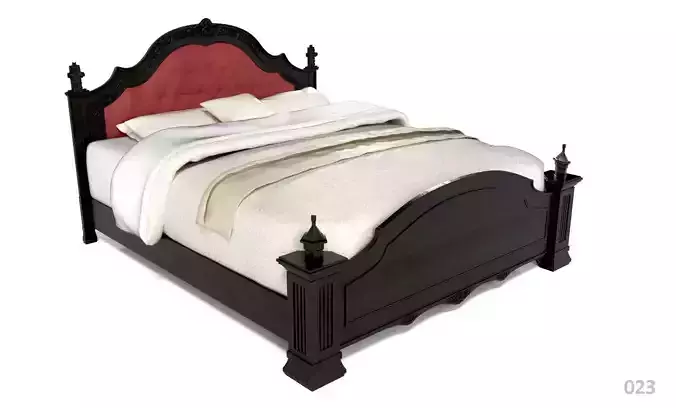 Bed French wood black