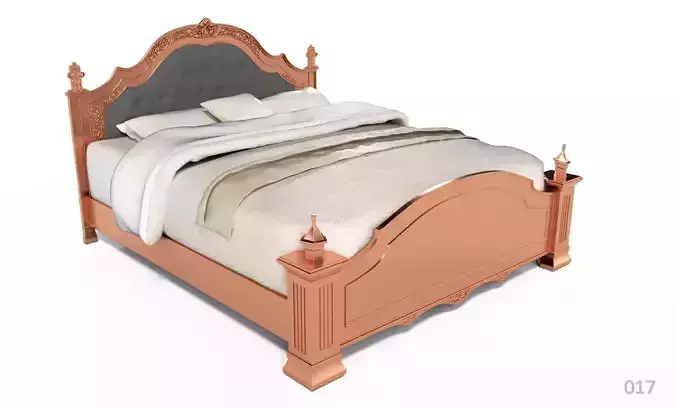 Bed French Metal Copper