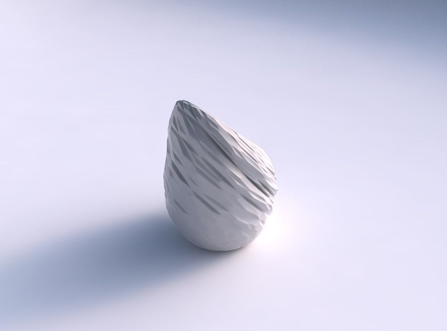 Vase Tide twisted with twisted rocky bulges 3D print model_0