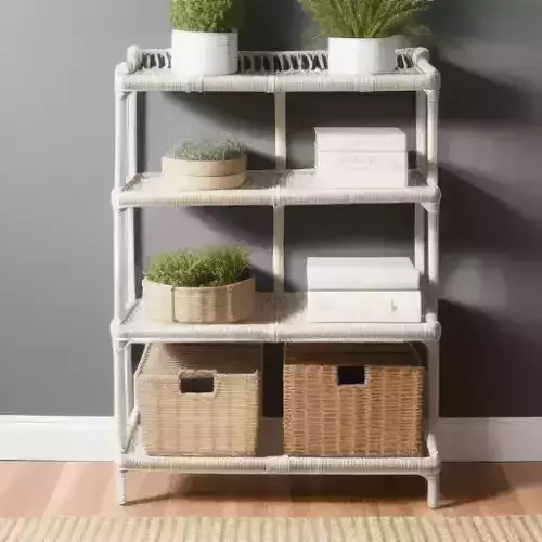 Furniture Shelving Units Wicker