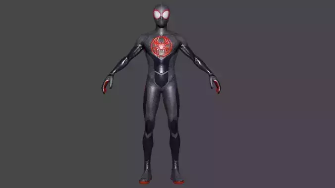 Miles Morales Low-poly 3D model