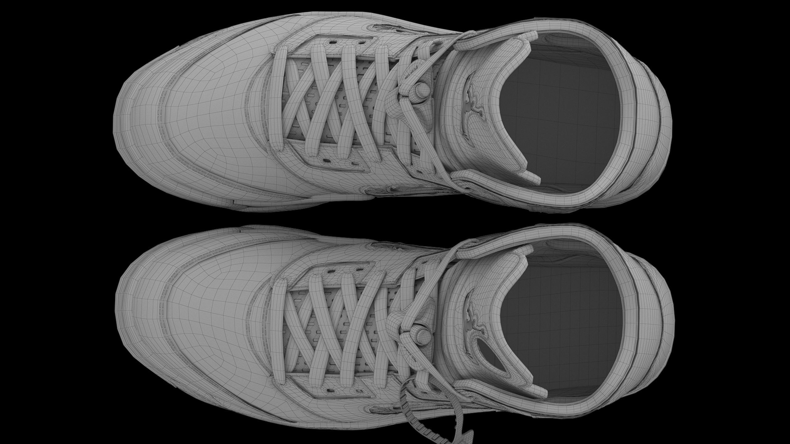 Off White Nike Jordan 5 Air force USA Low-poly 3D model_11