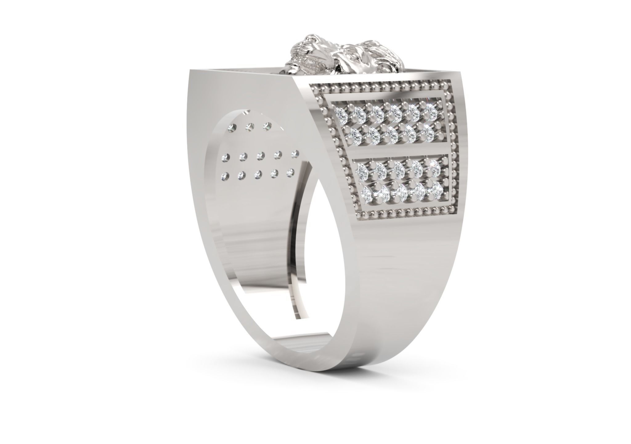 Men Ring 2 STL Jewelry Model for 3D Printing Project 3D print model_3