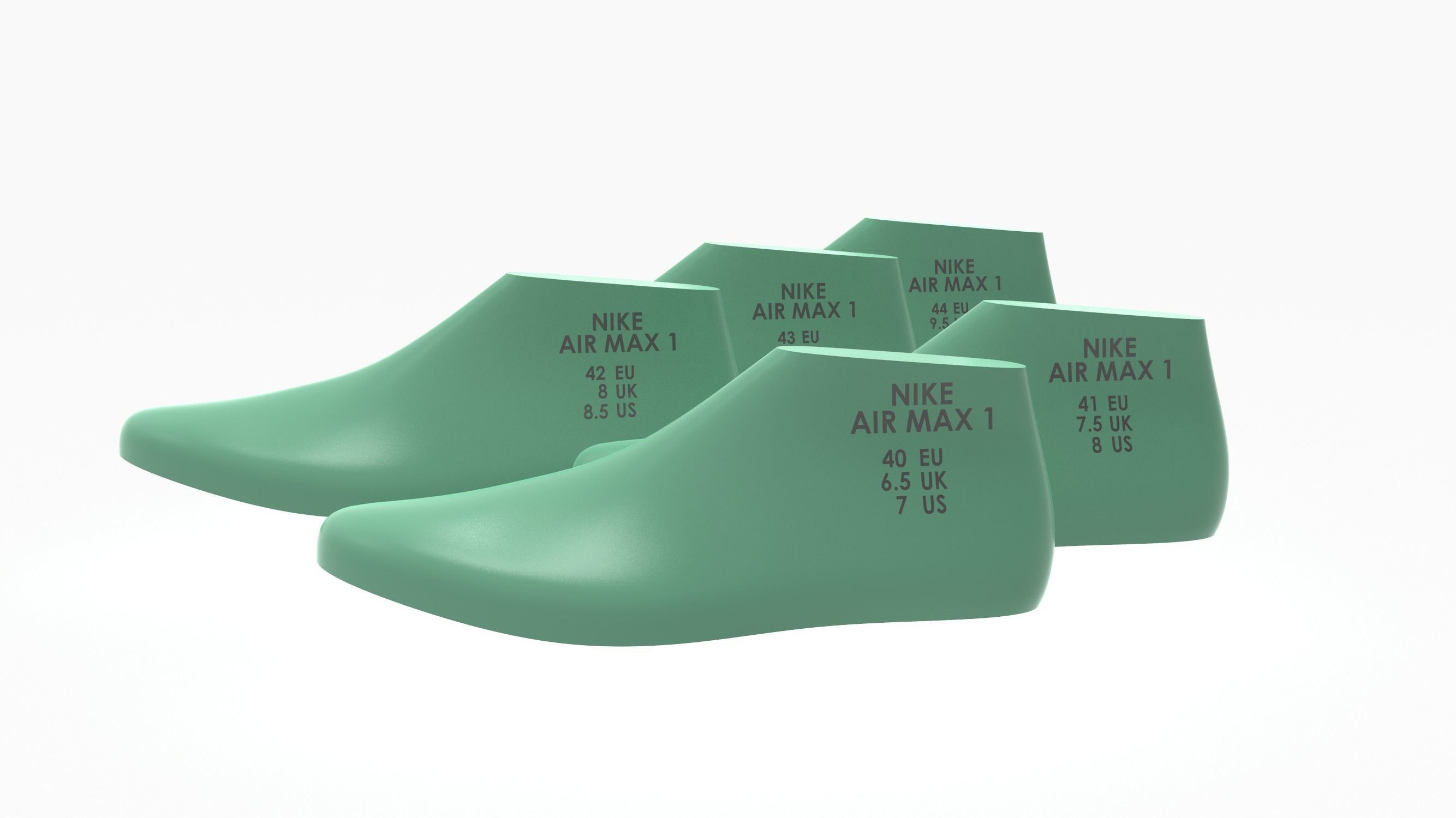 AIR MAX 1 Shoes Last 5 sizes 3D print model_4