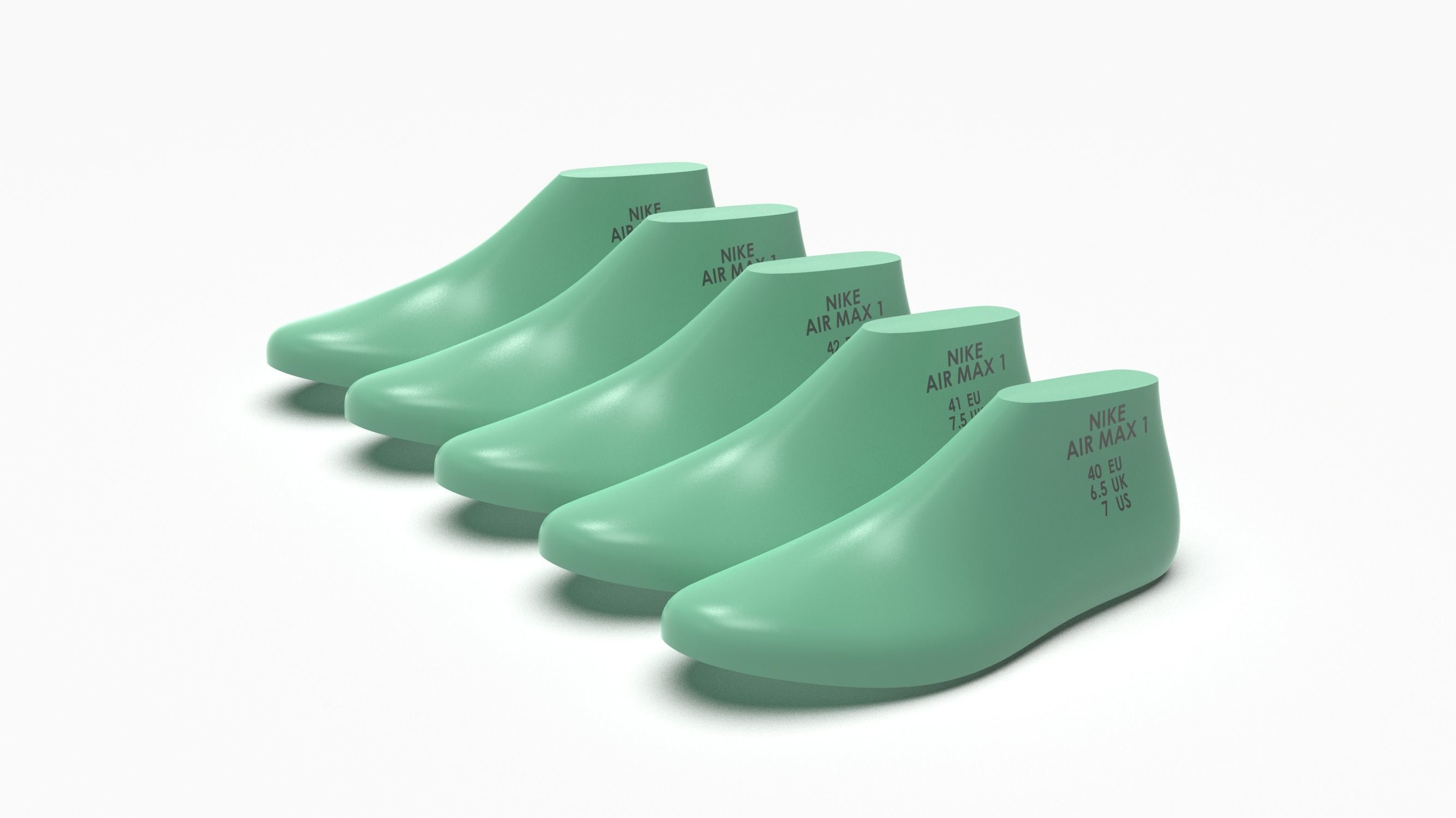 AIR MAX 1 Shoes Last 5 sizes 3D print model_2