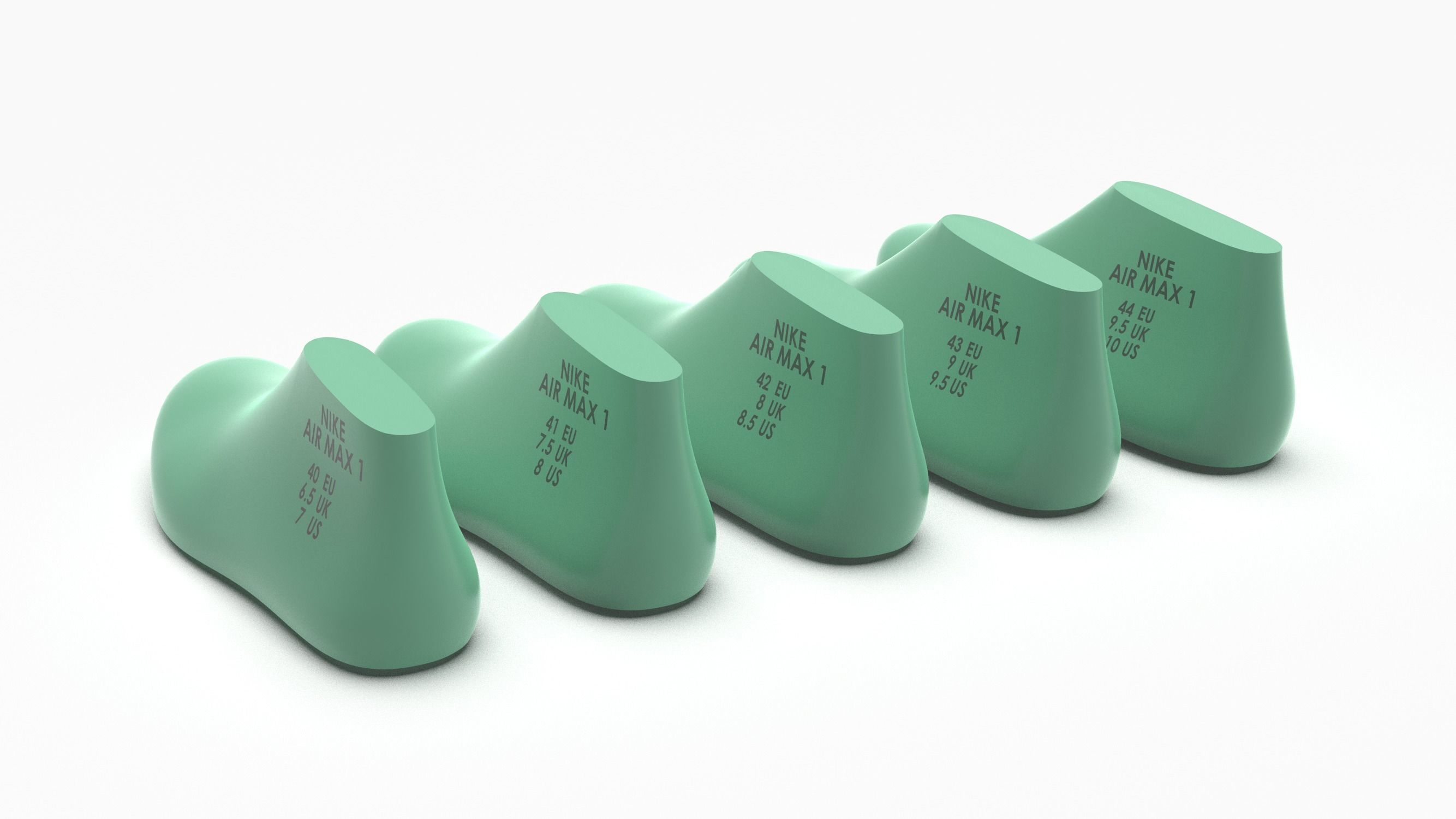 AIR MAX 1 Shoes Last 5 sizes 3D print model_1