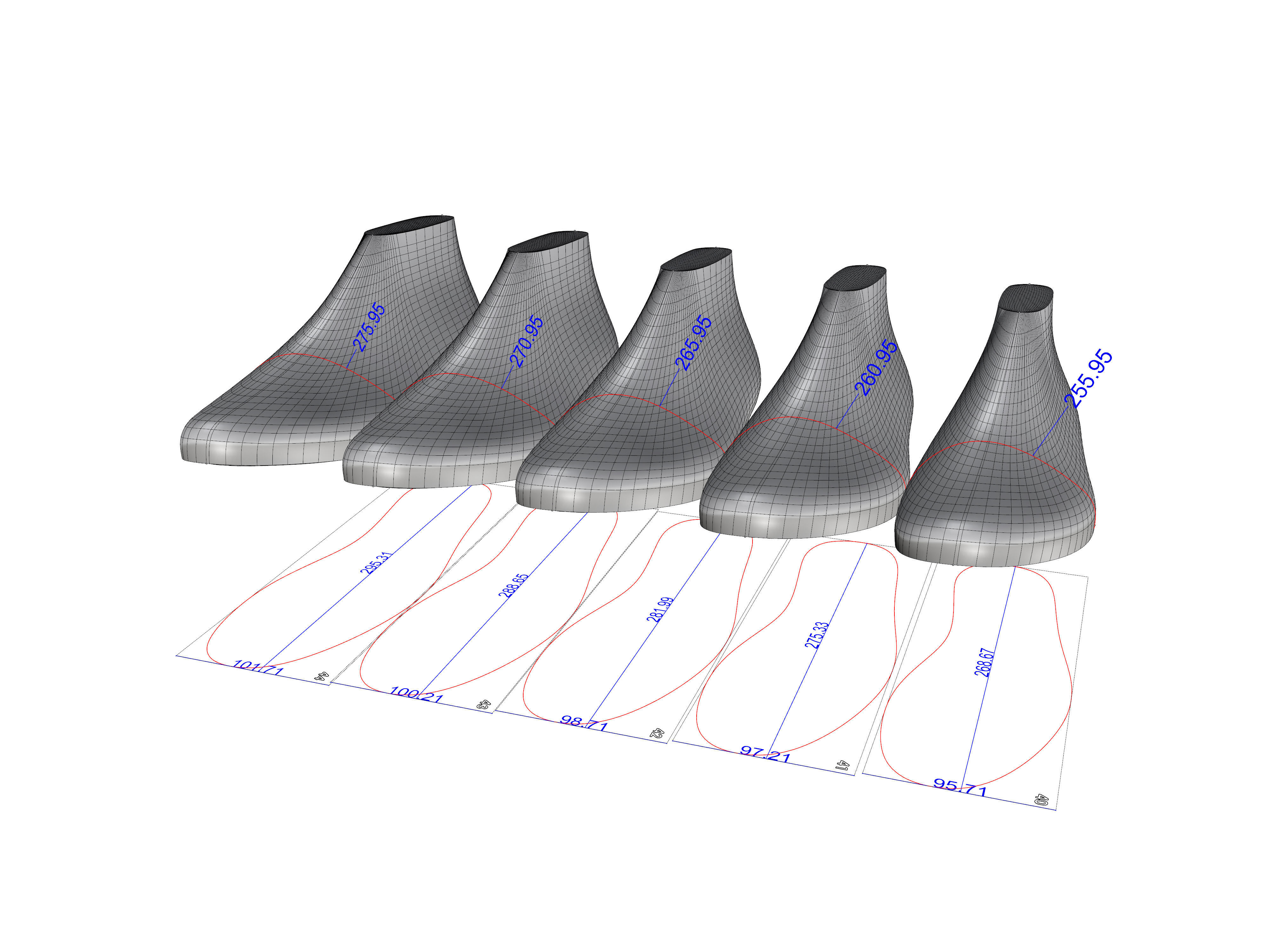 AIR MAX 1 Shoes Last 5 sizes 3D print model_9