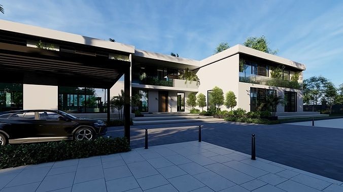 Eden Villa Exterior Design  3D model 4