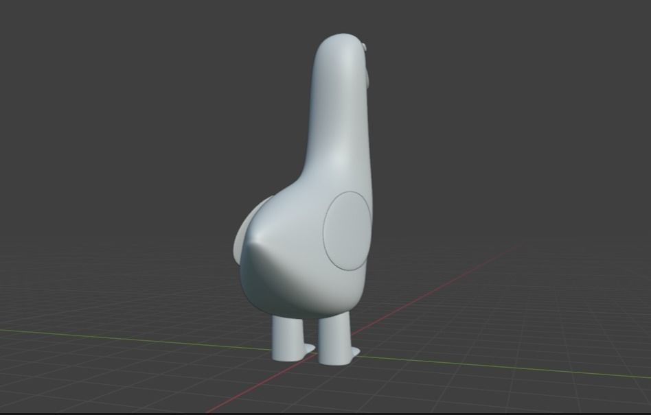 duck for games 3D model_1