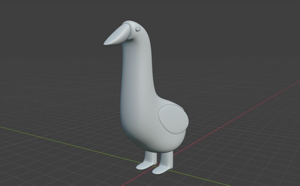 duck for games 3D model_3