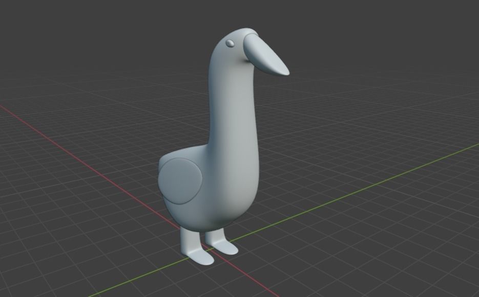 duck for games 3D model_2