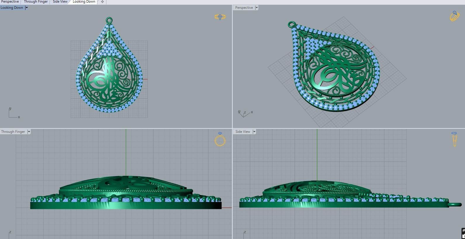 Bismillah pendant 3D print model_3