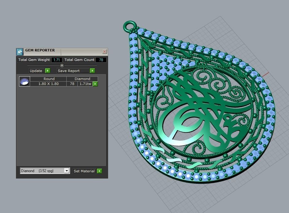 Bismillah pendant 3D print model_5