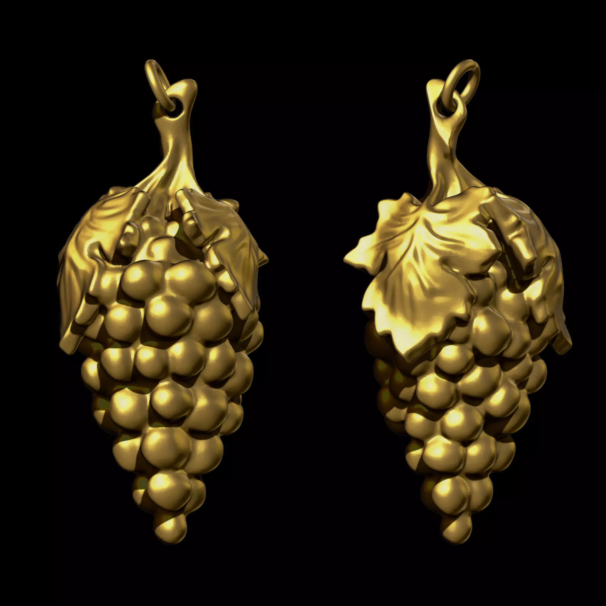 bunch of grapes pendant 3D print model