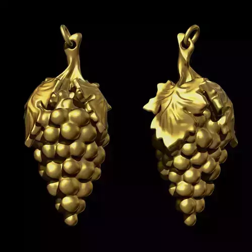 bunch of grapes pendant 3D print model