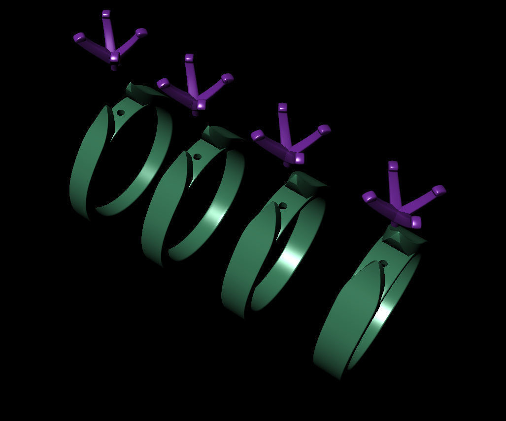 OVAL 0-75-CT 4 Shank Width Flat Profile 3D Model Collection_11