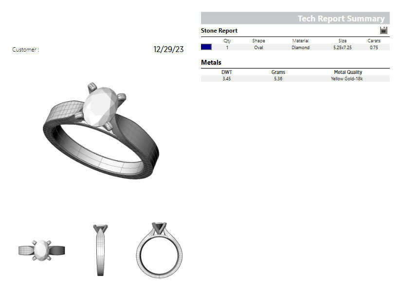 OVAL 0-75-CT 4 Shank Width Flat Profile 3D Model Collection_6