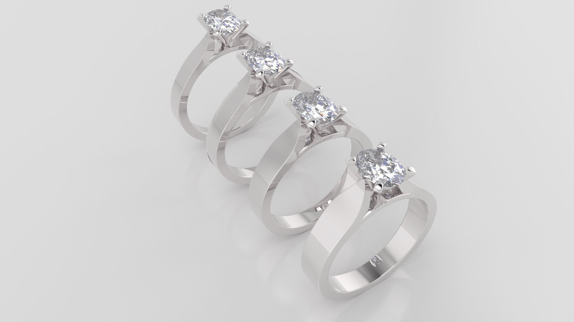 OVAL 0-75-CT 4 Shank Width Flat Profile 3D Model Collection_4