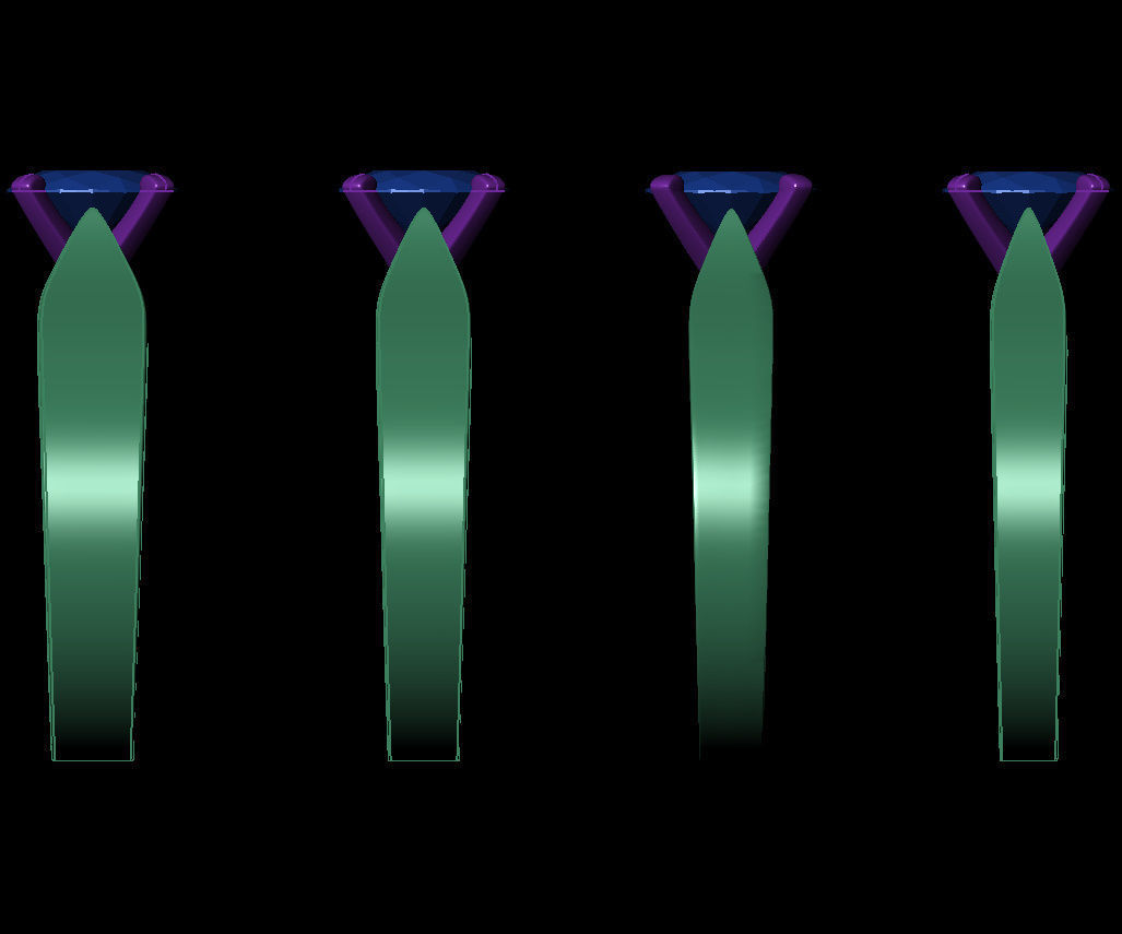 OVAL 0-75-CT 4 Shank Width Flat Profile 3D Model Collection_17