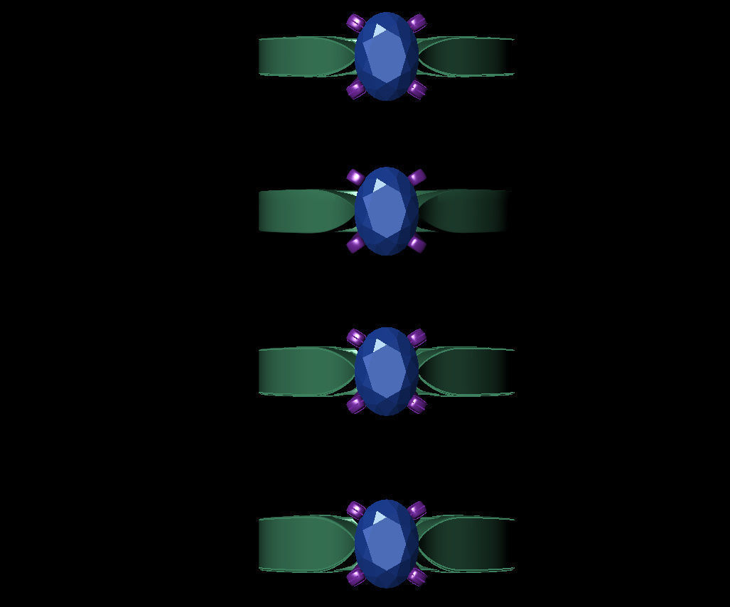 OVAL 0-75-CT 4 Shank Width Flat Profile 3D Model Collection_13