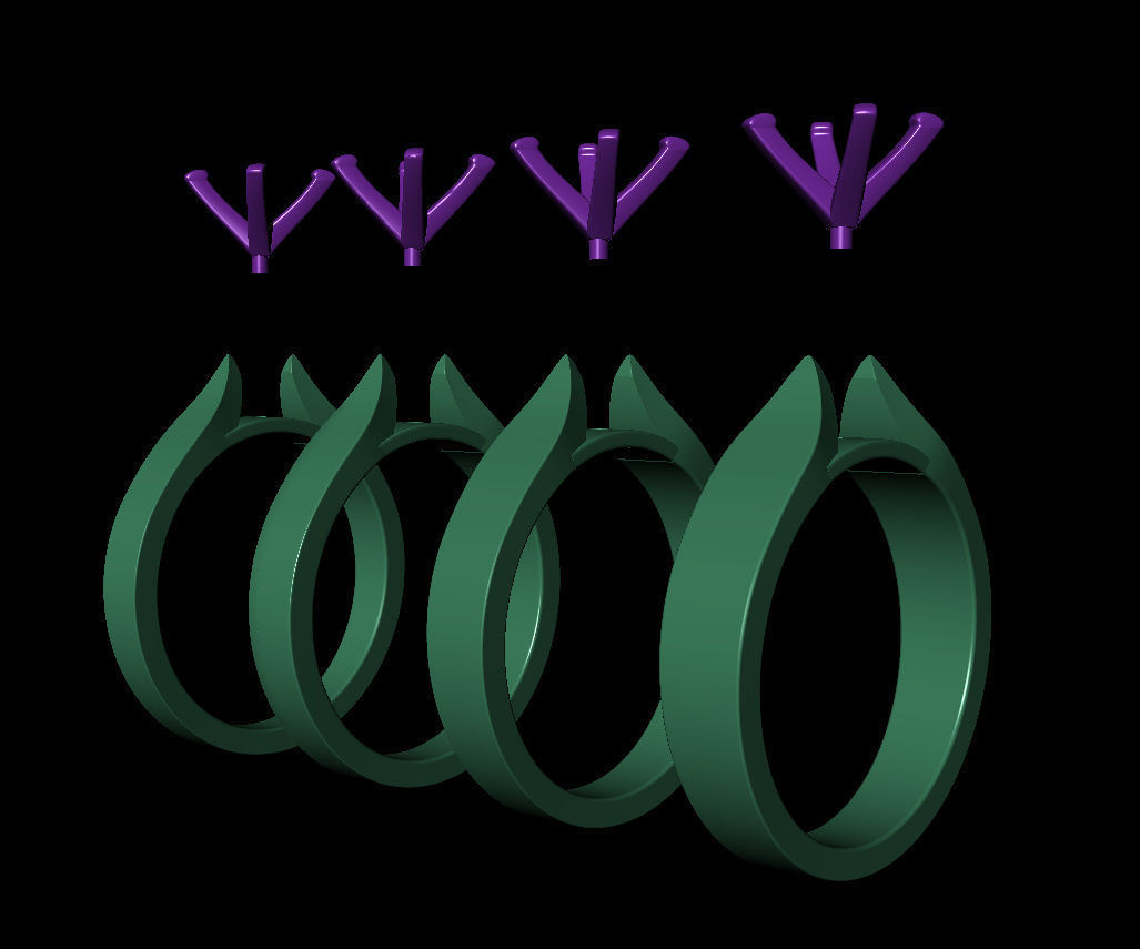 OVAL 0-75-CT 4 Shank Width Flat Profile 3D Model Collection_9